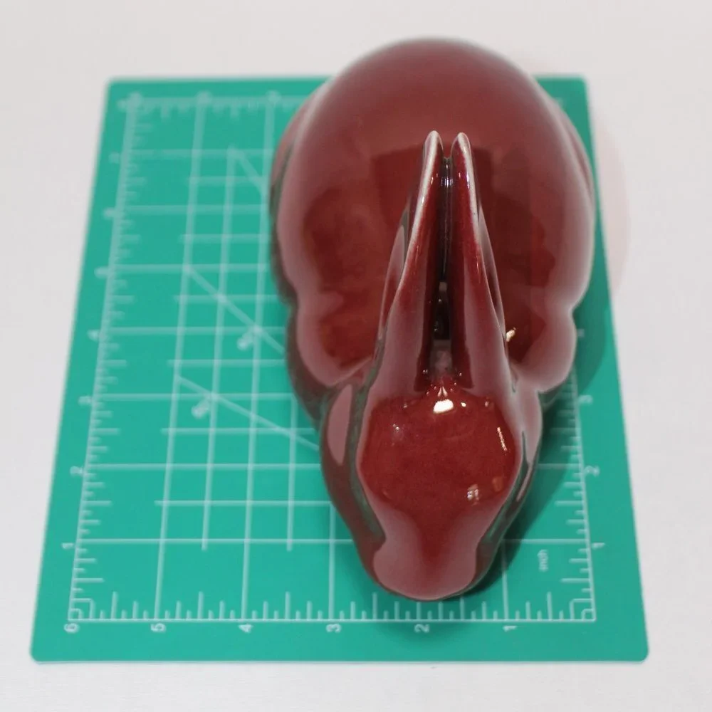 Burgundy Ceramic Decorative Bunny